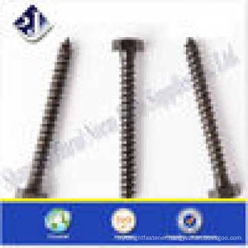 High strength black hex head wood screw